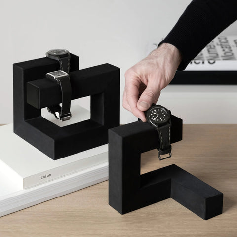 Hudson 1 Watch Stand - Black/Black